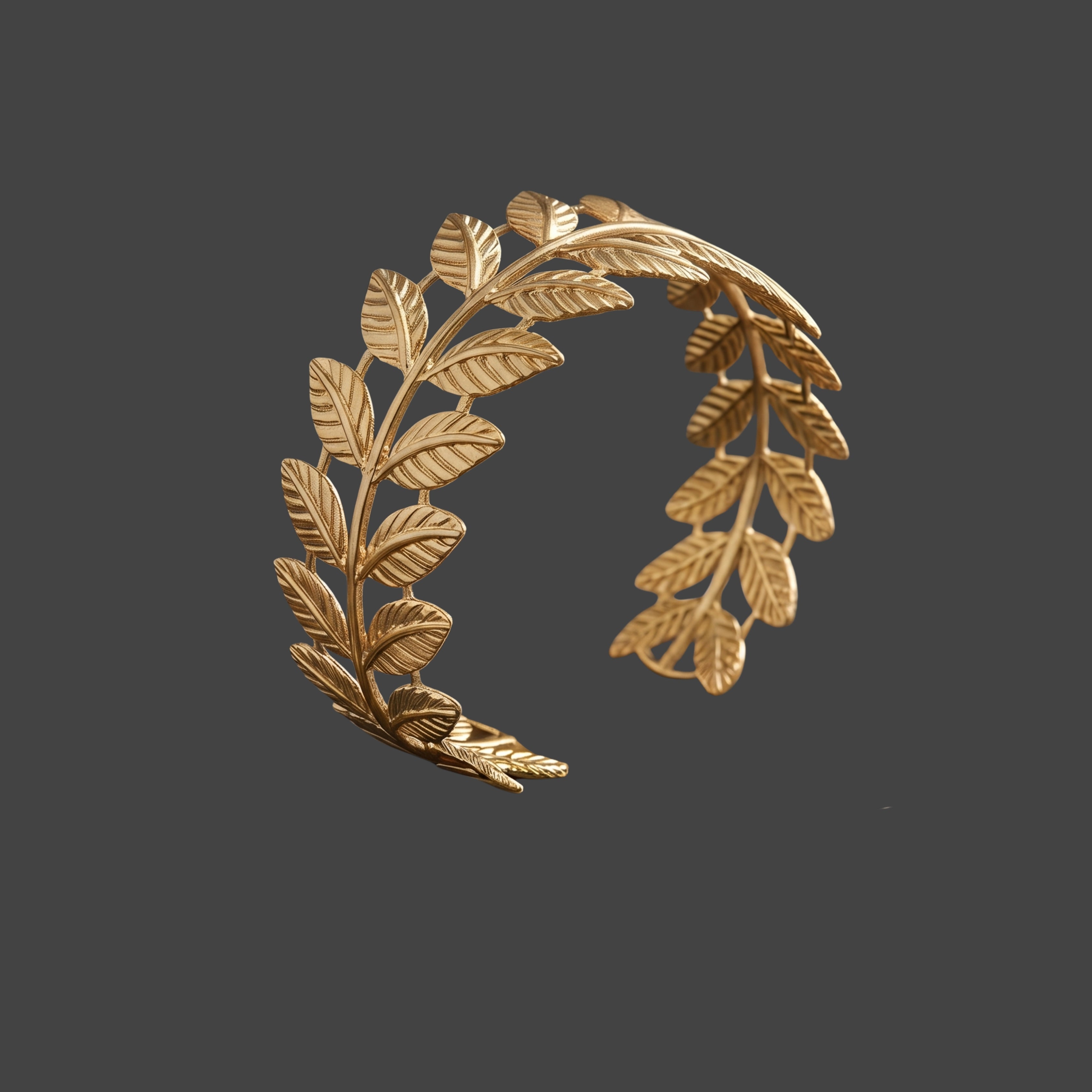 Gold Leaf Cuff Bracelet for Women | Adjustable Anti-Tarnish Open Bangle