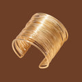 Gold Wide Cuff Bracelet for Women | Anti-Tarnish Multi-Layer Statement Cuff