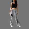 Women's Oversized KOREAN Gothic Spider Web Graphic Sweatpants