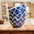 Premium Blue Ceramic Bowl Set (Pack of 4) | 175ml, Microwave Safe & Reusable