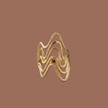 Adjustable Gold Wave Statement Ring for Women | Anti-Tarnish Fashion Ring