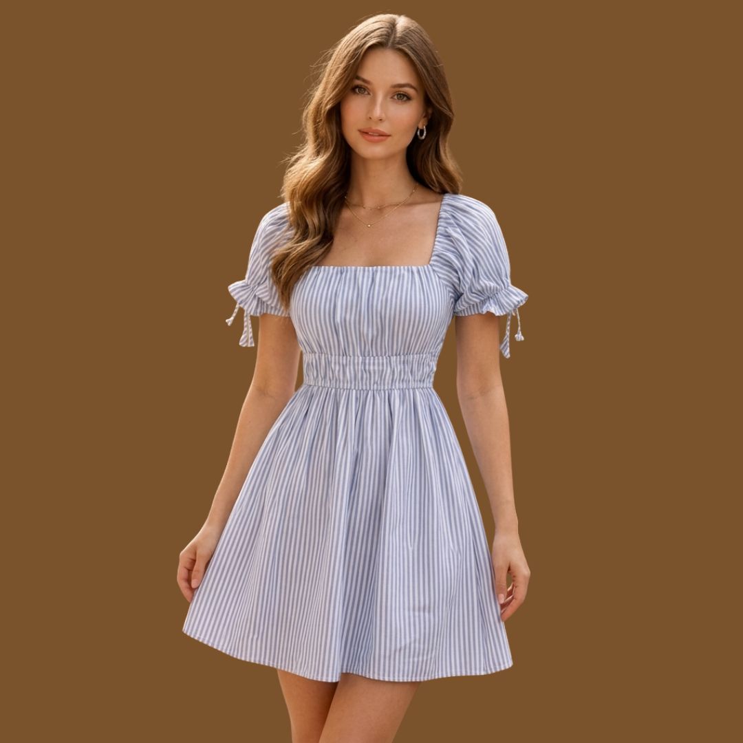 Bluebell Breeze Smocked Mini Dress