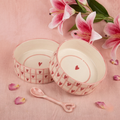 Premium Beige Ceramic Bowls (Pack of 2) | Microwave Safe