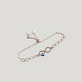 Infinity Evil Eye Adjustable Bracelet for Women | Anti-Tarnish Rose Gold Bracelet