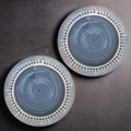 Premium Blue Ceramic Quarter Plates | 19cm, 300ml, Microwave Safe