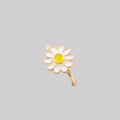 Gold Daisy Flower Ring for Women | White Enamel Floral Ring | Anti-Tarnish and Adjustable
