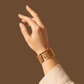 Luxury Gold Greek Key Bracelet for Women | Anti-Tarnish Designer Bangle