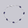 Purple Crystal Vine Bracelet for Women | Adjustable Anti-Tarnish Silver Bracelet