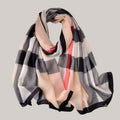 Classic Plaid Check Scarf for Women | Soft Lightweight Korean Style Shawl, Wrap & Stole