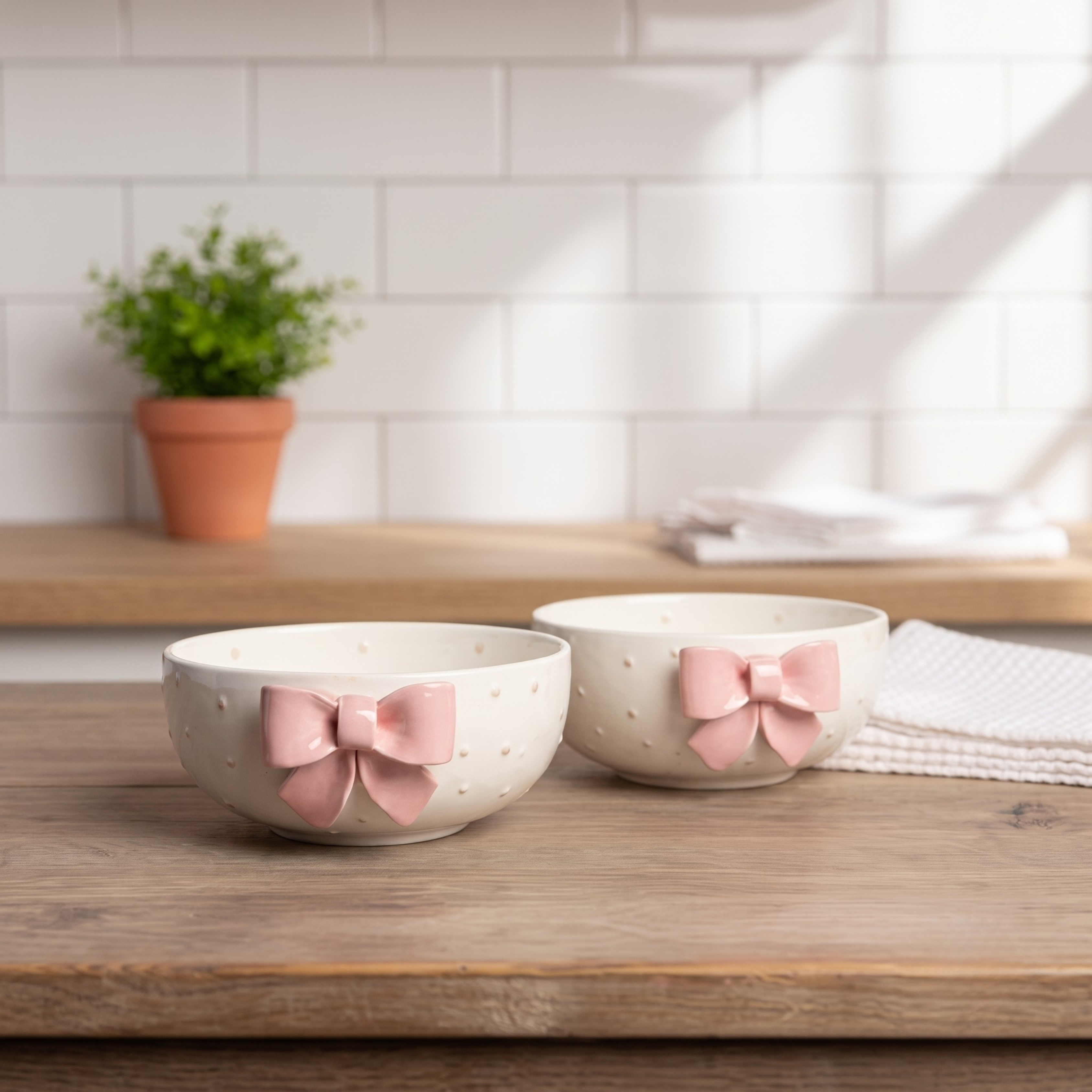 Premium Pink Ceramic Bowl | Microwave Safe & Reusable Serving Bowl (18cm)