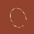 Minimalist Twisted Gold Cuff Bracelet for Women | Adjustable Anti-Tarnish Open Bangle