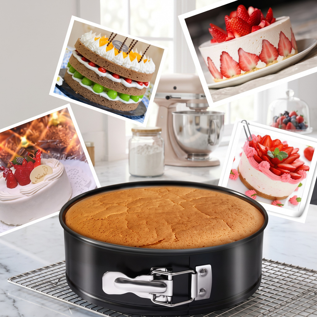 Premium 3-Piece Carbon Steel Bakeware Set - Black | Muffin Tray, Bread Loaf Pan & Cake Tin