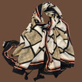 Chain & Belt Print Scarf for Women | Lightweight Fashion Shawl & Wrap