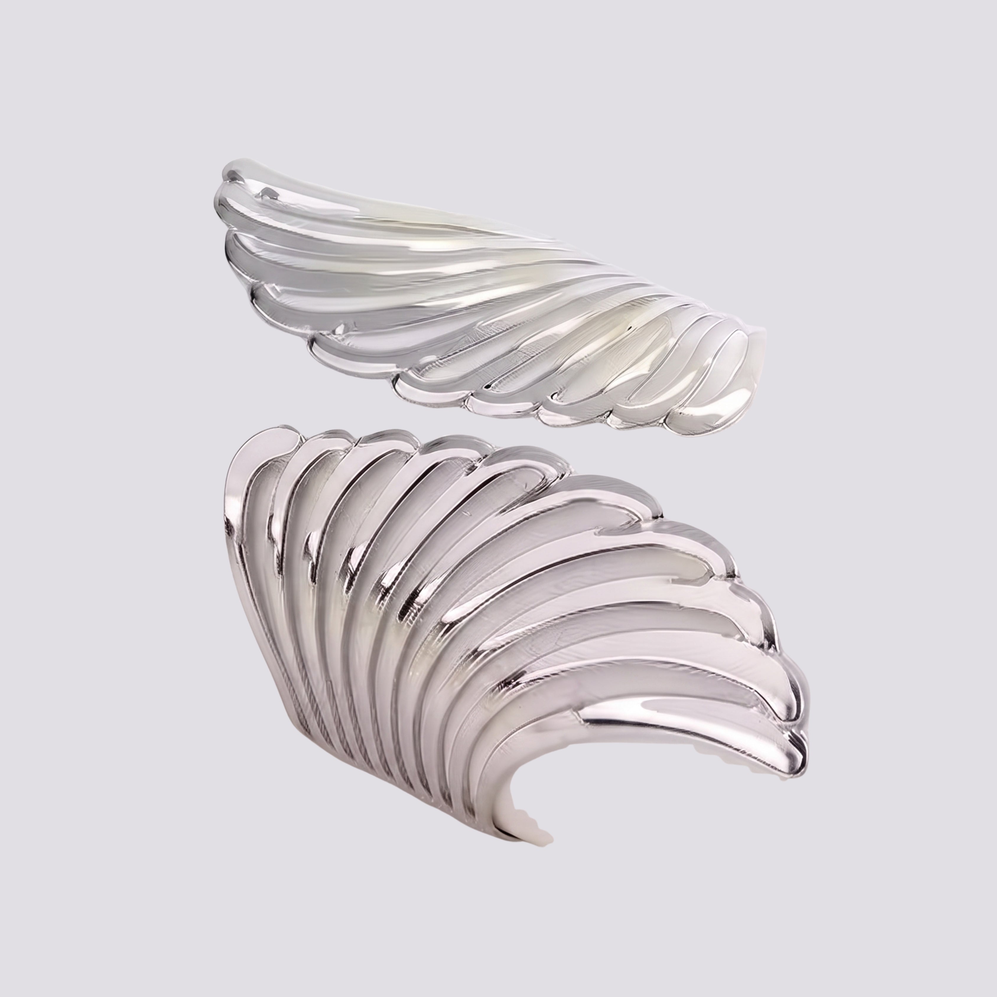 Silver Angel Wing Adjustable Cuff Bracelet for Women | Anti-Tarnish Statement Open Cuff Bracelet
