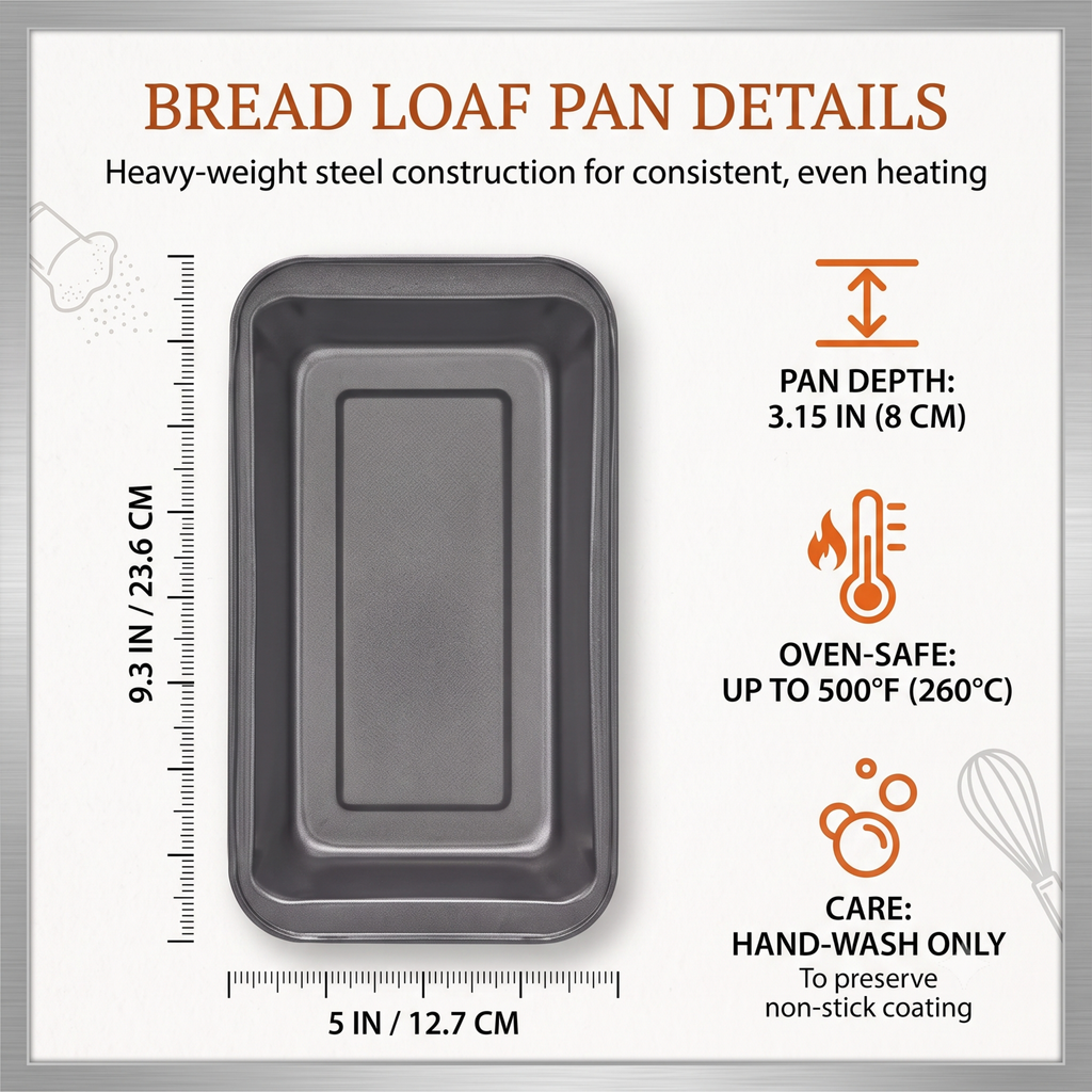 Premium 3-Piece Carbon Steel Bakeware Set - Black | Muffin Tray, Bread Loaf Pan & Cake Tin