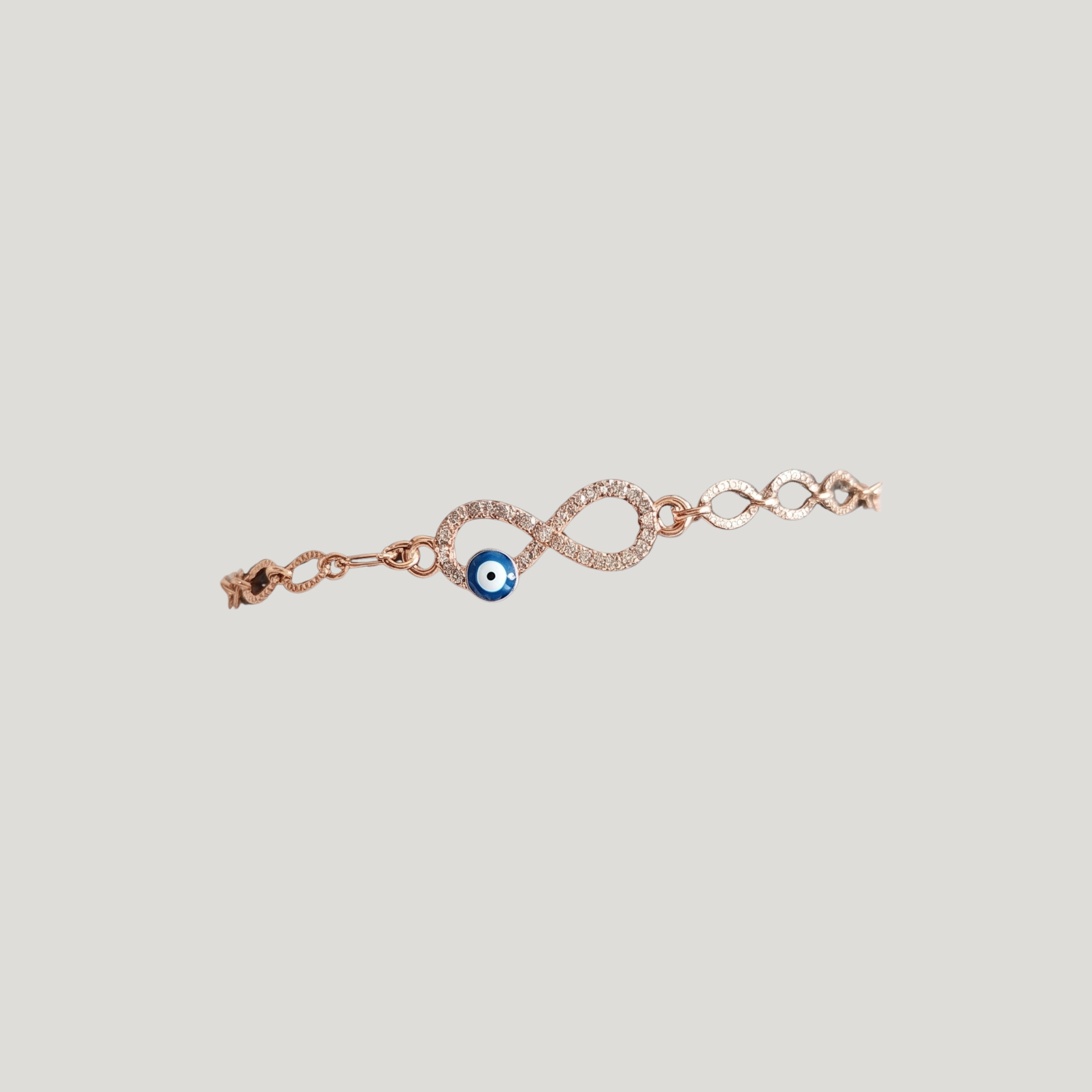 Infinity Evil Eye Adjustable Bracelet for Women | Anti-Tarnish Rose Gold Bracelet