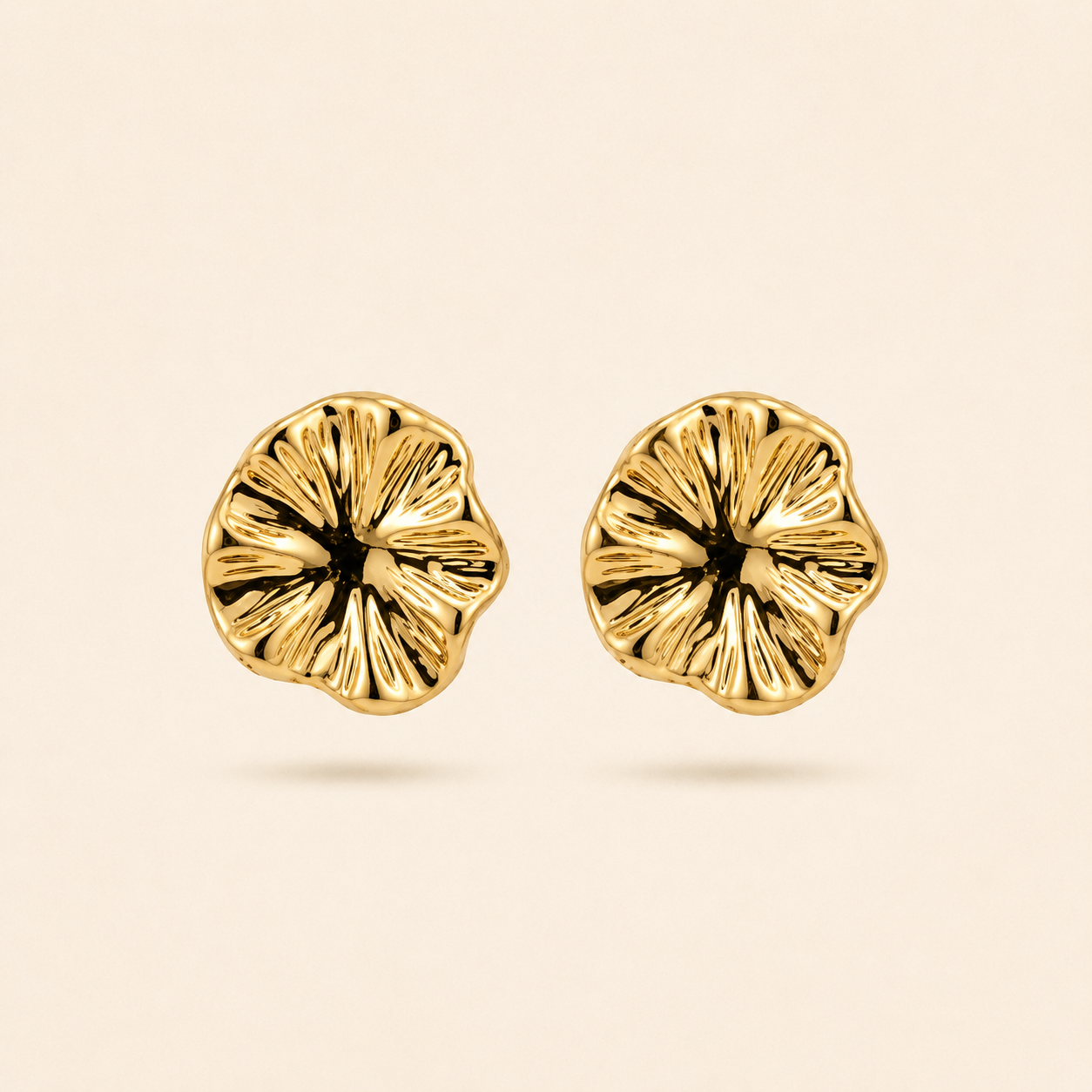 Minimalist Gold Flower Stud Earrings for Women | Anti-Tarnish Stainless Steel Floral Earrings | Nine99 Store